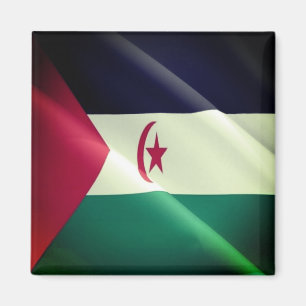 zEH002 WESTERN SAHARA, Wave Flagga, Afrika, Fridge Magnet