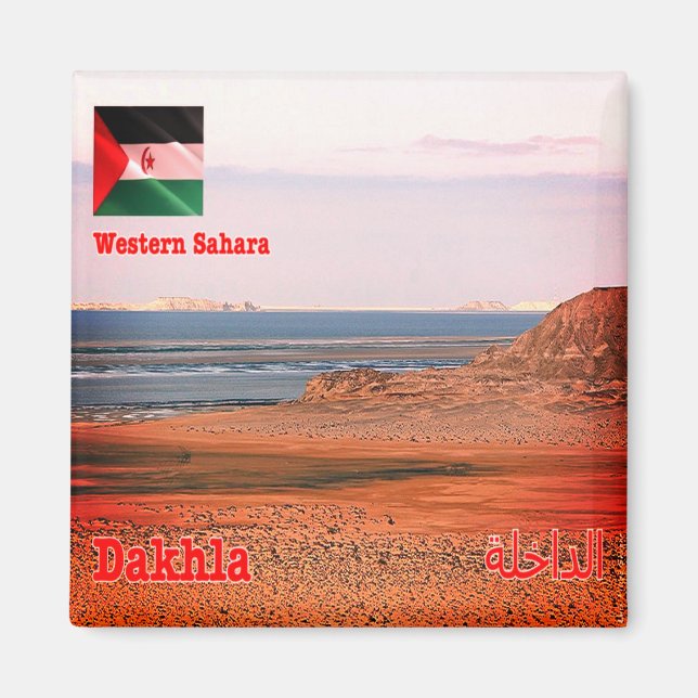 zEH003 DAKHLA, Westerna Sahara, Afrika, Fridge Magnet (Framsidan)