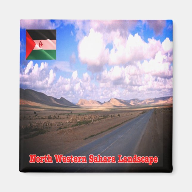 zEH005 NORTH WESTERN SAHARA, Fridge Magnet (Framsidan)