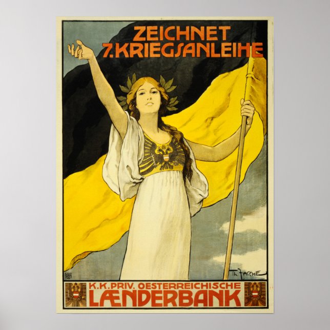 ZEICHNET KRIEGSANLEIHE Krig Bonds Österrike Ungern Poster (Framsidan)