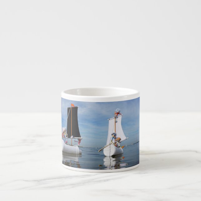 Zeilende Fubby's die op avontuur gaan. Espressomugg (Framsidan)