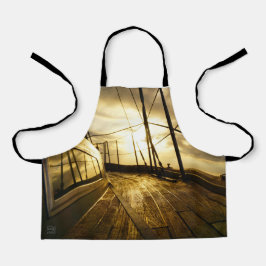 Zeiljacht bij ochtendzon met wolken lucht.