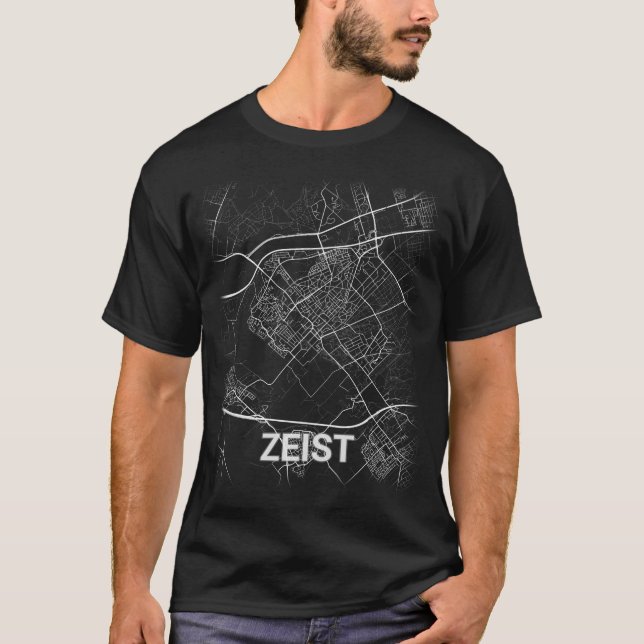 Zeist stadskarta (det STORA TRYCKET) T Shirt (Framsida)