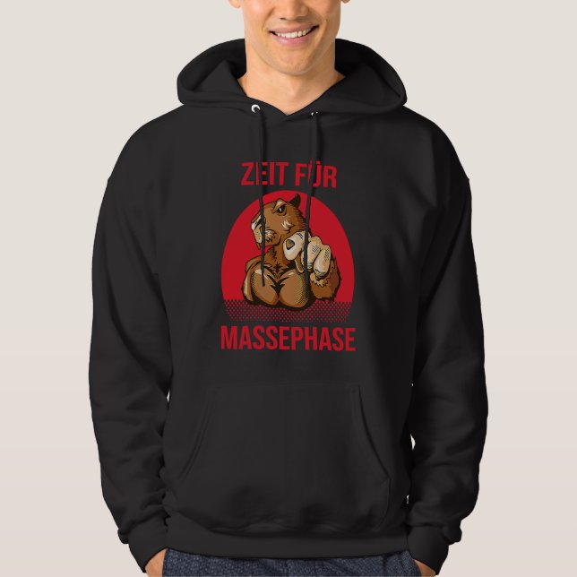 Zeit Für Massephase Backprint Bodybuilding Hoodie (Framsida)