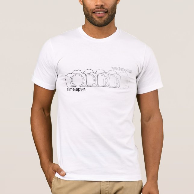 Zeitraffer Fotografie Fotokamera Design Tee Shirt (Framsida)