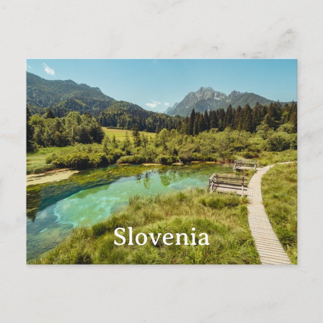 Zelenci naturreservat, Slovenien Fotovykort Helg Vykort (Framsida)