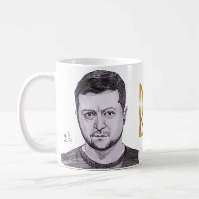 Zelensky autograf mugg (Vänster)