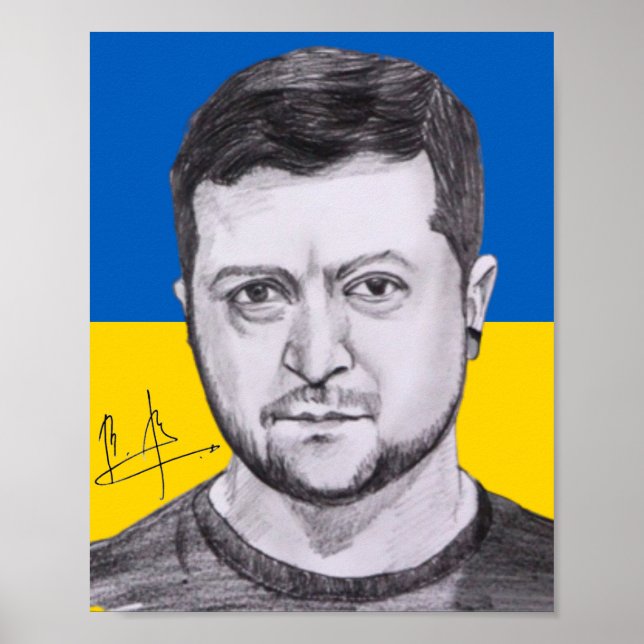 Zelensky autografaffisch poster (Framsidan)