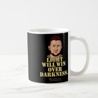 Zelensky Citat Ljus Kommer Att Segra Ukrainsk Pres Kaffemugg