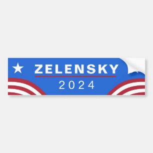 Zelensky för president Bumper Sticker Bildekal