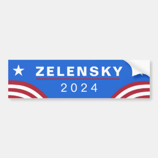 Zelensky för president Bumper Sticker Bildekal