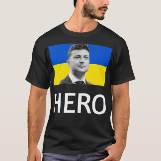Zelensky Hero, Ukrainas Flagga, president Volodymy T Shirt