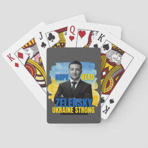 Zelensky Hope Hero Ukraina Strong Casinokort
