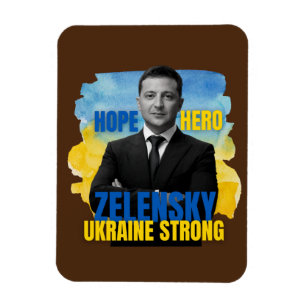 Zelensky Hope Hero Ukraina Strong Magnet