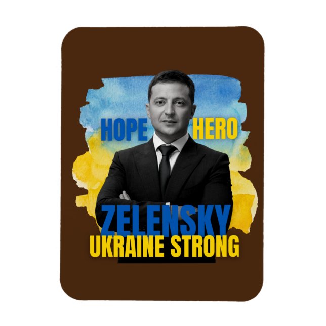 Zelensky Hope Hero Ukraina Strong Magnet (Vertikal)
