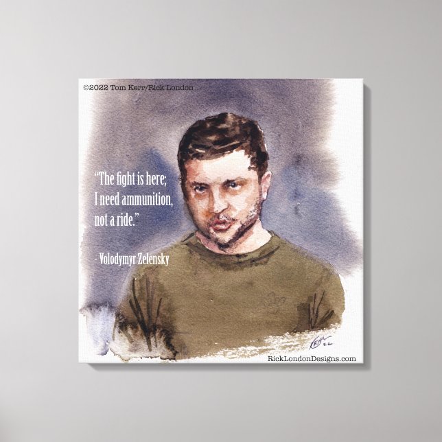 Zelensky, Kanvastrycket Volodymir Canvastryck (Framsida)