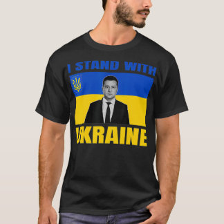 Zelensky President, jag står på Ukrainas support U T Shirt