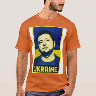 Zelensky Ukraina Flagga T Shirt