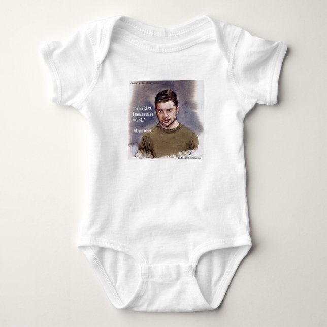 Zelensky, Volodymir Baby Body T Shirt (Framsida)