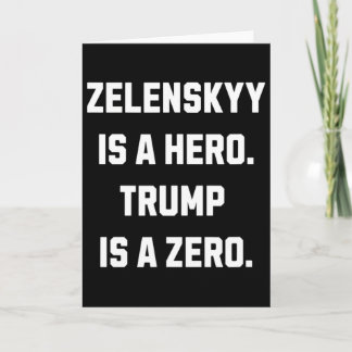 Zelenskyj är en hjälte. kort