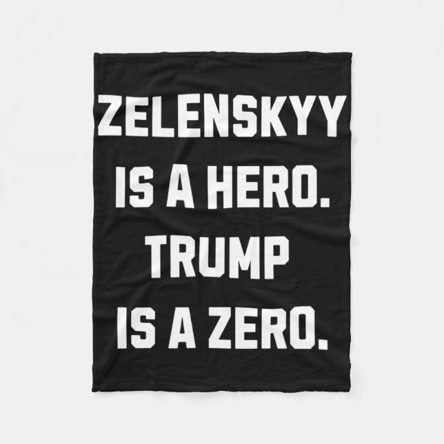 Zelenskyy Is A Hero.  Fleecefilt (Framsidan)