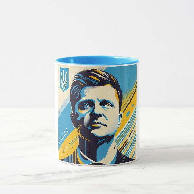 Zelenskyy Pop Art Porträtt Mugg (Center)