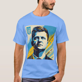 Zelenskyy Pop Art Stil Porträtt T Shirt