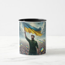 Zelenskyy Rallies Ukrainas folk Mugg