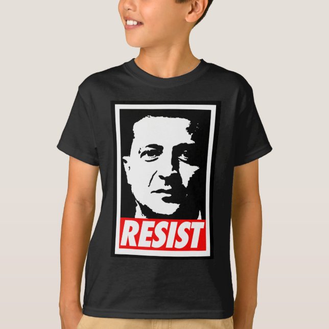 Zelenskyy - Resist Support Ukraine I Stand With Uk T Shirt (Framsida)