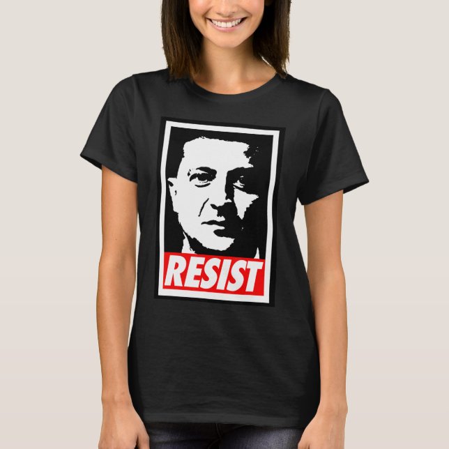 Zelenskyy - Resist Support Ukraine I Stand With Uk T Shirt (Framsida)