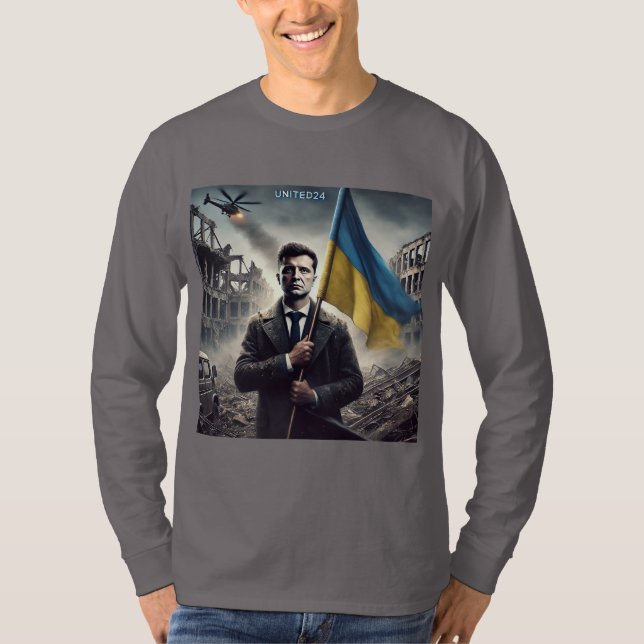 Zelenskyy Support Ukraina manar fraT-Shirt T Shirt (Framsida)