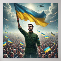 Zelenskyy Ukraina Poster Skriv ut