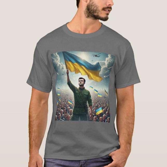 Zelenskyy Ukraina Rally Manar appart-Shirt T Shirt (Framsida)