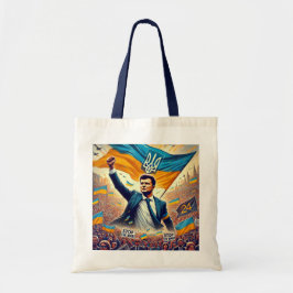 Zelenskyy Ukraina Support Tote Bag Tygkasse