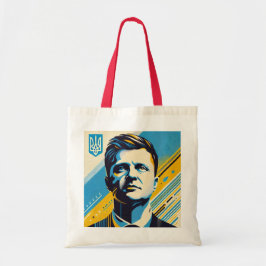 Zelenskyy Ukraina United24 Tote Bag Tygkasse