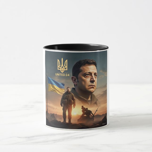 Zelenskyy Ukrainas president Coffee Mugg (Center)