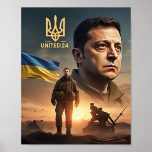 Zelenskyy Ukrainas president Poster