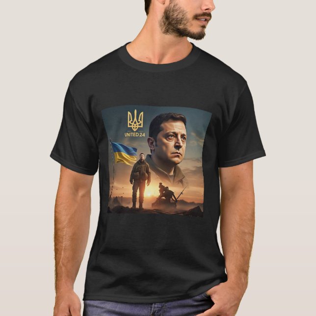 Zelenskyy Ukrainas president T-Shirt (Framsida)