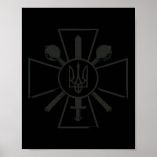 Zelenskyy Ukrainsk Armé Tröja Ukraina Militär Uk Poster
