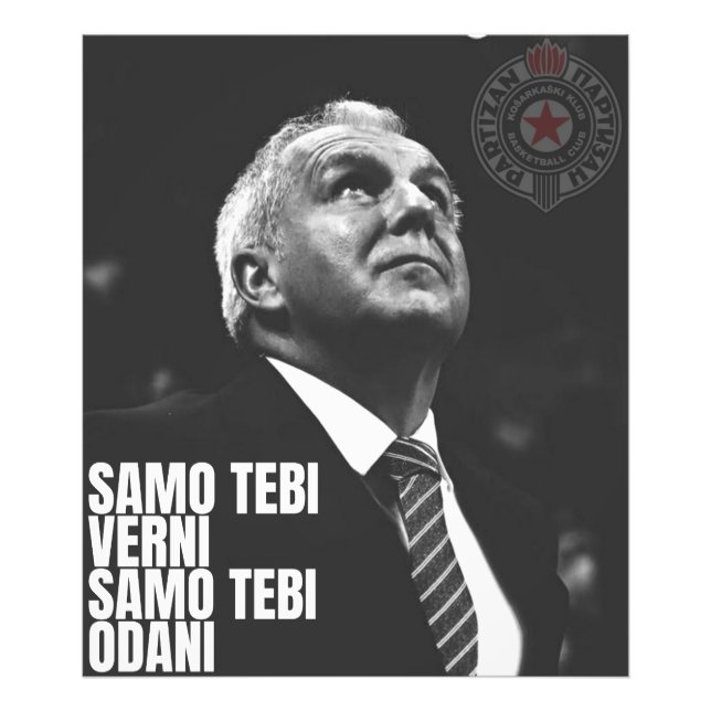 Zeljko Obradovic ZOC Partizan Fototryck (Framsidan)