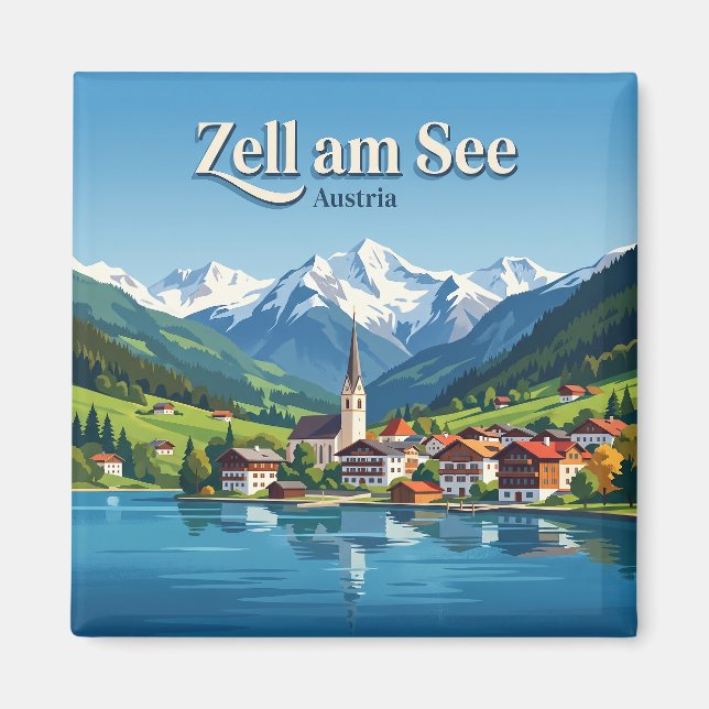 Zell am See Österrike Magnet (Framsidan)