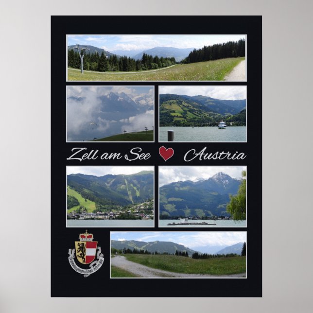 Zell am See, Österrike poster (Framsidan)