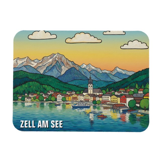 Zell am See Österrike Resa Magnet (Horisontell)