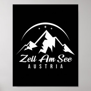 Zell Am See Österrike Skidort Skidåkning Snowboard Poster