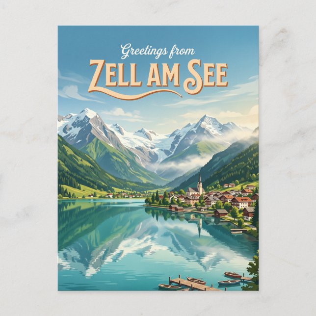 Zell am See Österrike Vykort (Framsida)