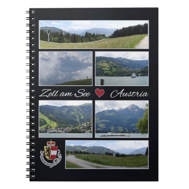 Zell am See, Österrikes bärbara dator Anteckningsbok Med Spiral (Framsidan)