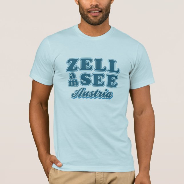 Zell am See, österrikisk skjorta - välj stil, färg Tee Shirt (Framsida)