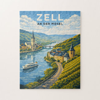 Zell Germany Vintage Travel Art Pussel