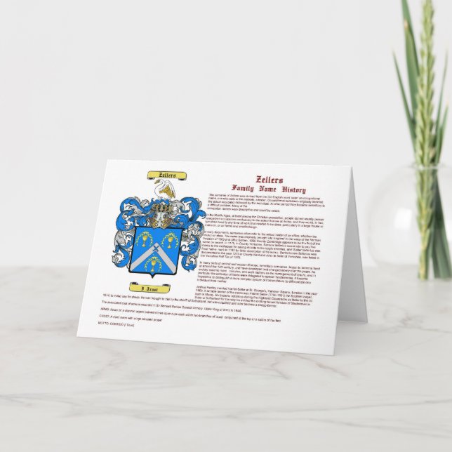 Zellers (historik) kort (Framsida)