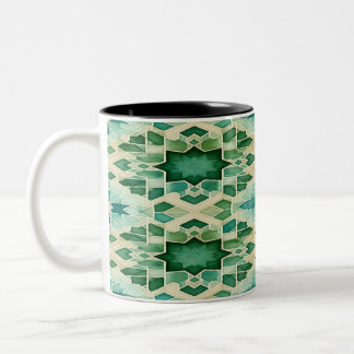 Zellige Aquarelle Vert Turquoise Två-Tonad Mugg